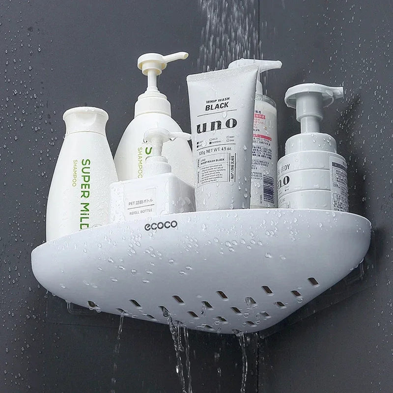 Bathroom Shelf Corner Storage Rack No Drill Wall Mounted Shower Shelf