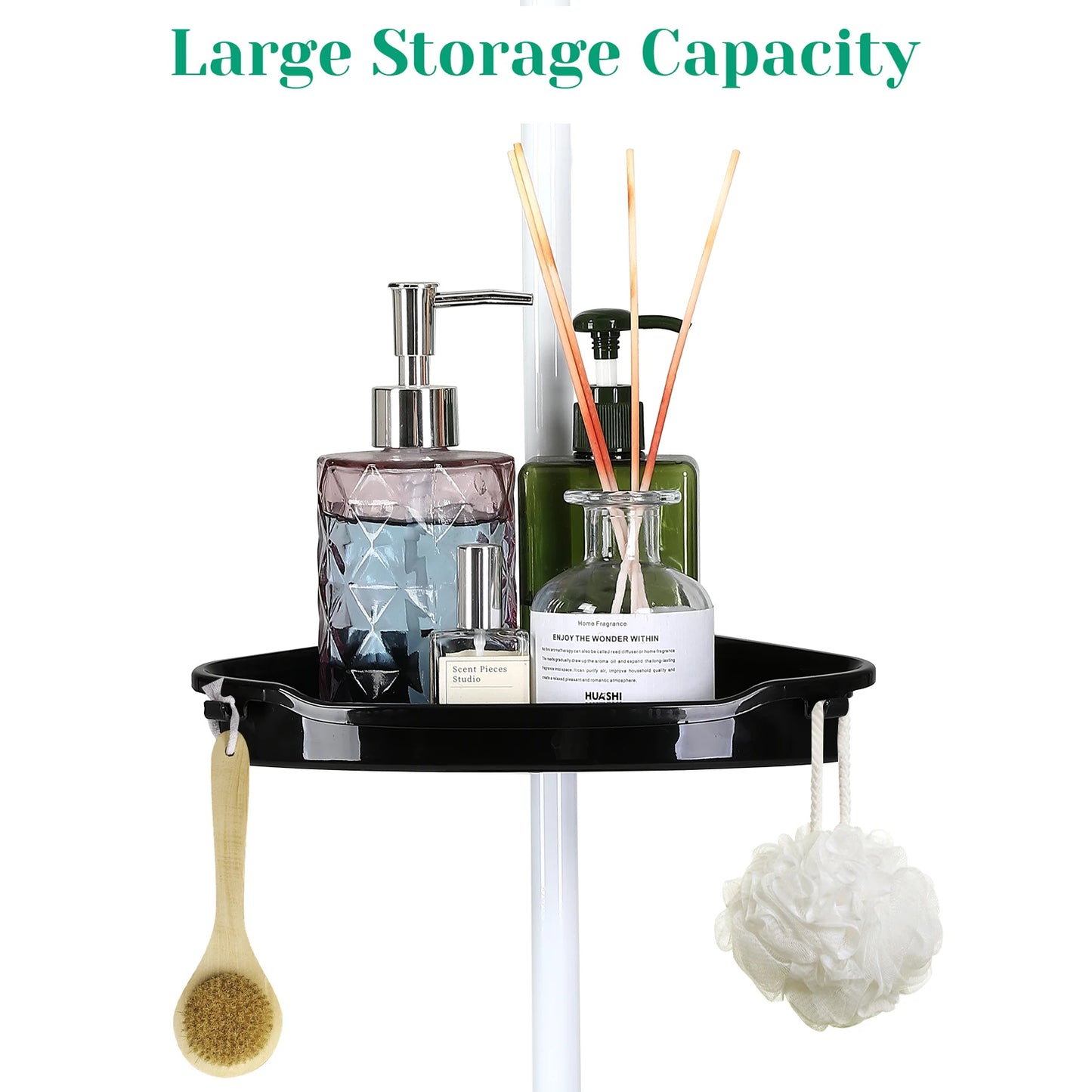 4 Tiered Corner Shower Caddy Tension Pole