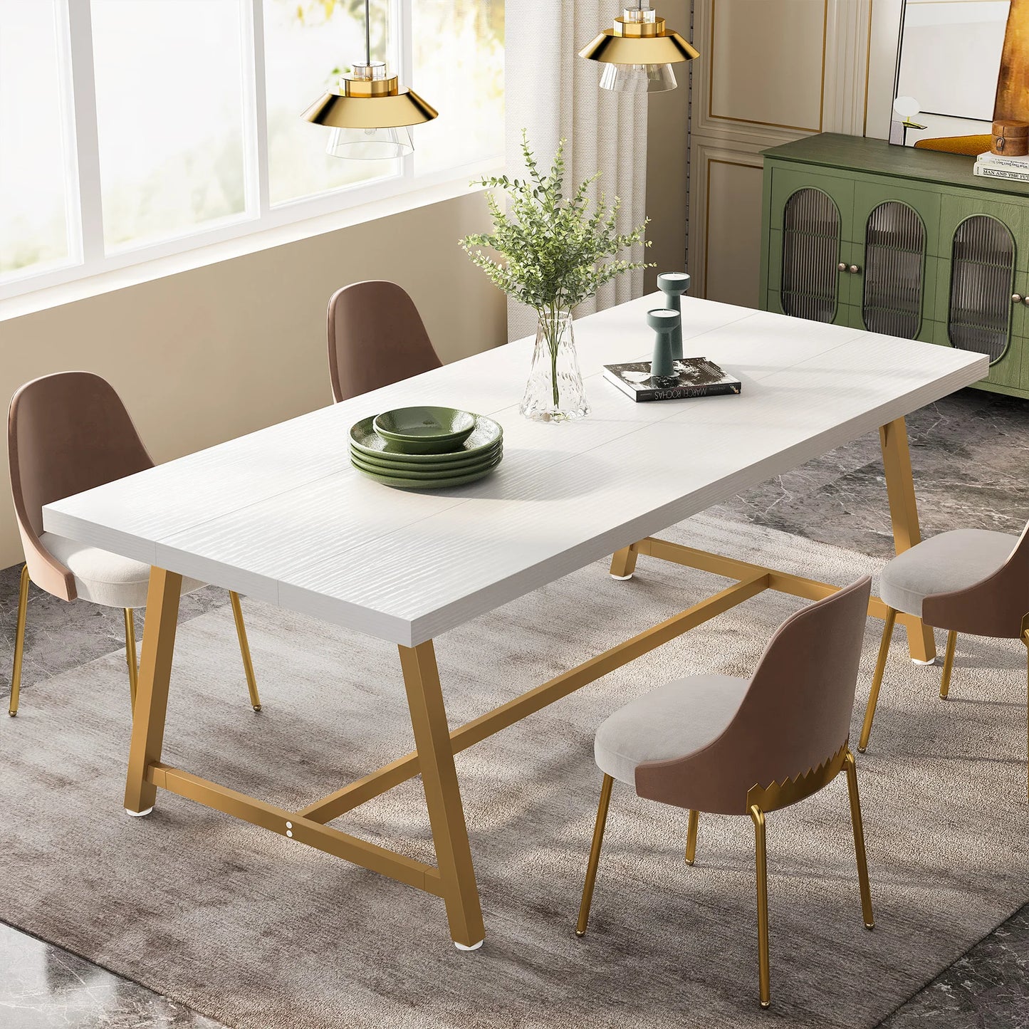 Table for 8, Rectangular Wood Kitchen Table