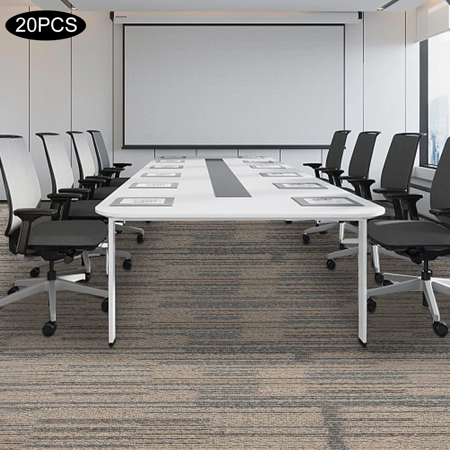 20Pcs Square Carpets, 20x20", Soft Padded Tile, Washable