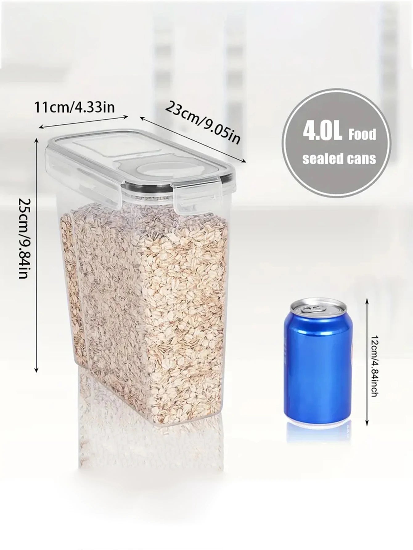 4pcs4l  Large Food Storage Containers With Lids, Airtight