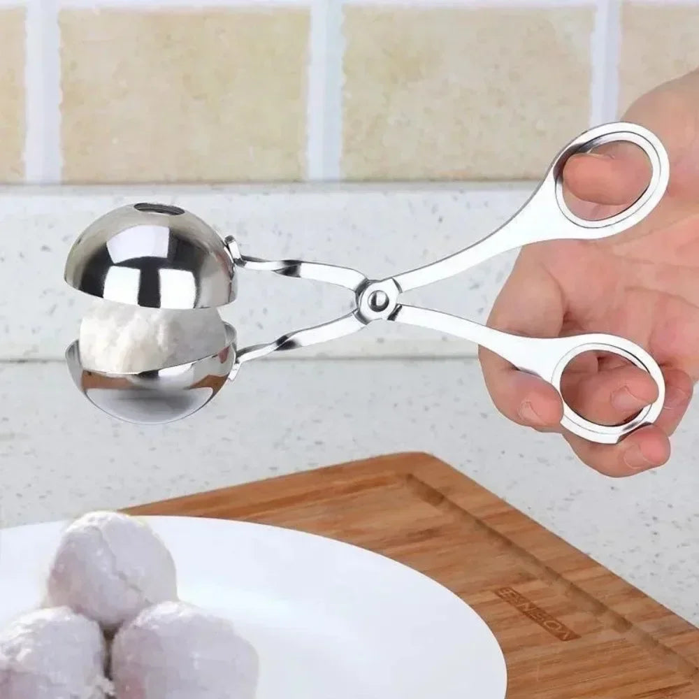 Meat Ball Maker Tool Stainless Steel Clip Round Rice Ball Shaper Spoon