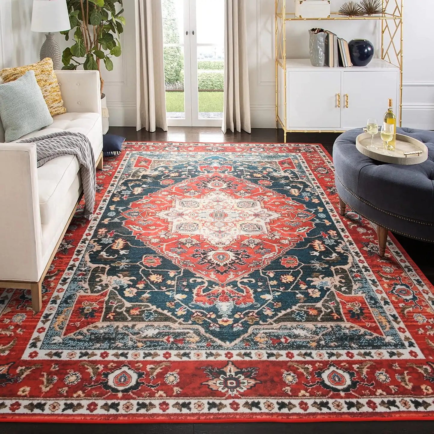 Vintage Bohemian Area Rug for Living Room