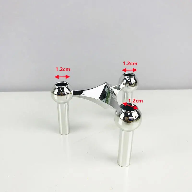 Metal Molecular Structure Candle Holder Candlestick Centerpiece