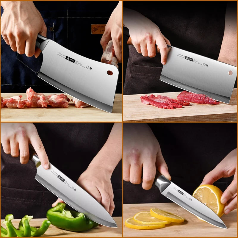 4 piece set, Professional Kitchen Knife, Home Sharp Cleaver