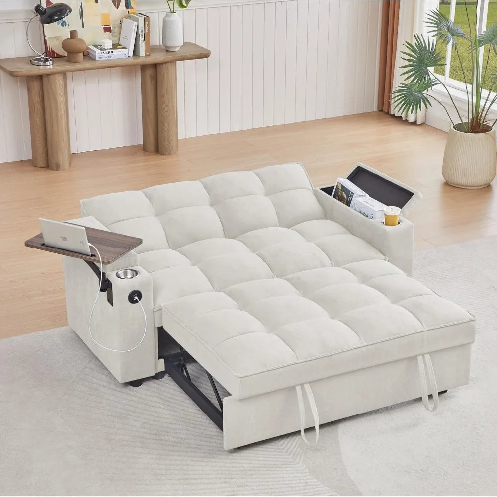 65''Convertible Sleeper Sofa Bed,3-in-1 Pull Out Couch Bed