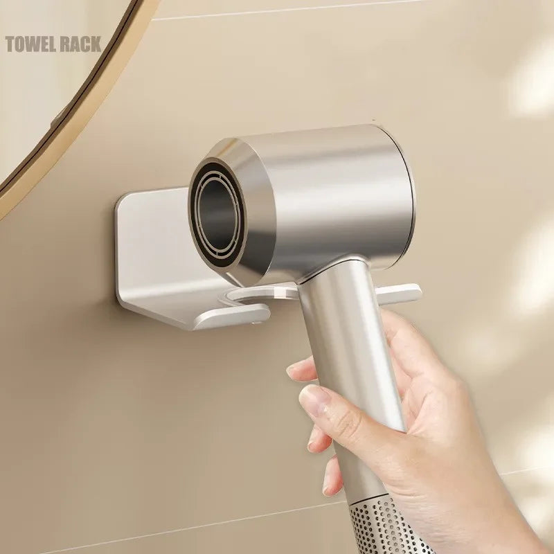 Hair Dryer Holder Bathroom Hair Straightener Stand Nail Free Shelves