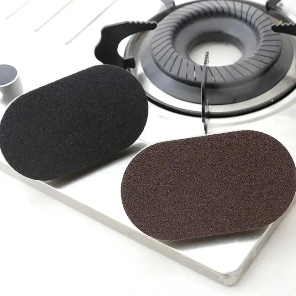 Reusable Emery Magic Sponge Kitchen Pot Brush with Handle