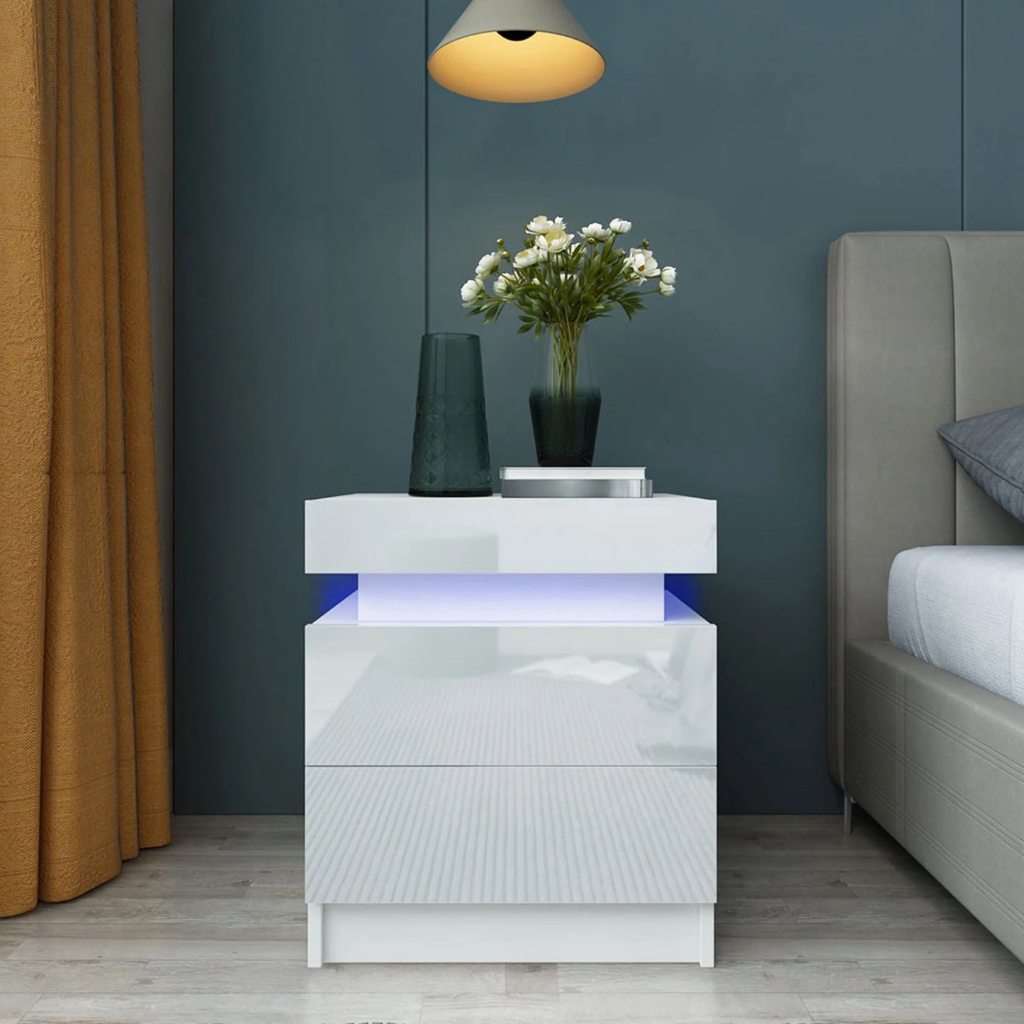 Bedside Desk Bedroom LED Nightstand