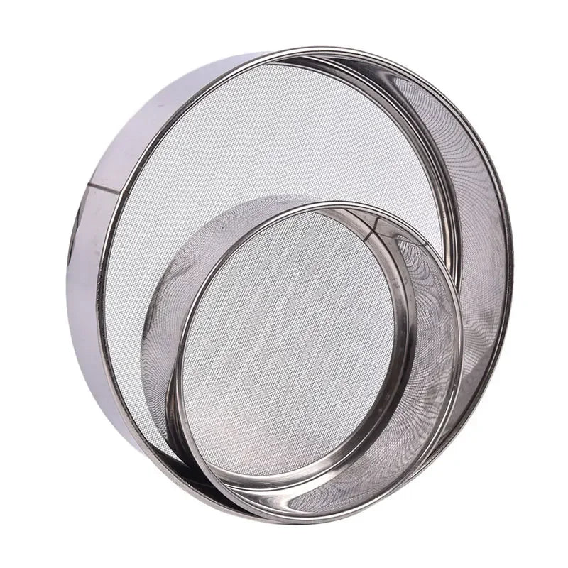 Kitchen Tools Fine Mesh Flour Sifter Professional Round Stainless Steel