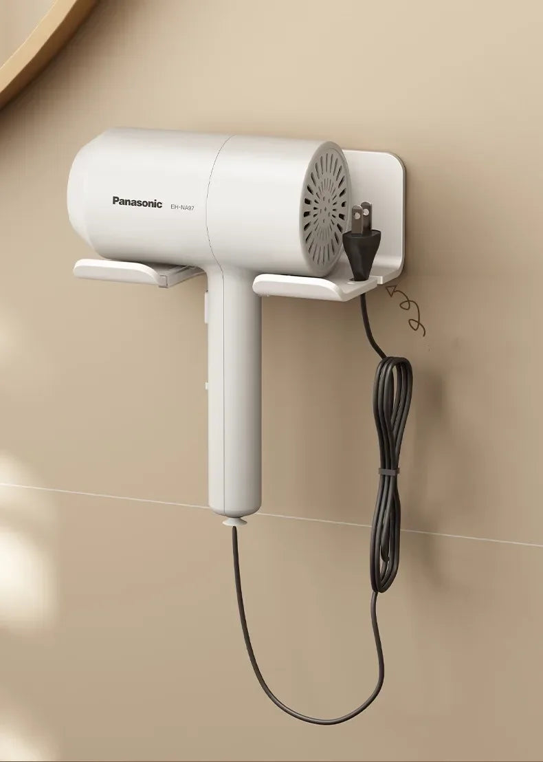 Hair Dryer Holder Bathroom Hair Straightener Stand Nail Free Shelves