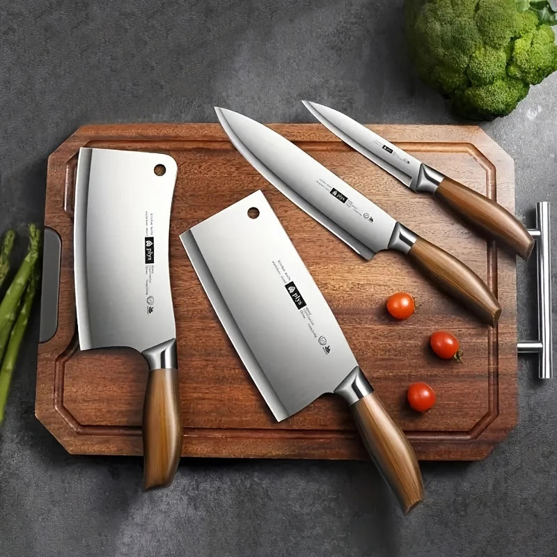 4 piece set, Professional Kitchen Knife, Home Sharp Cleaver