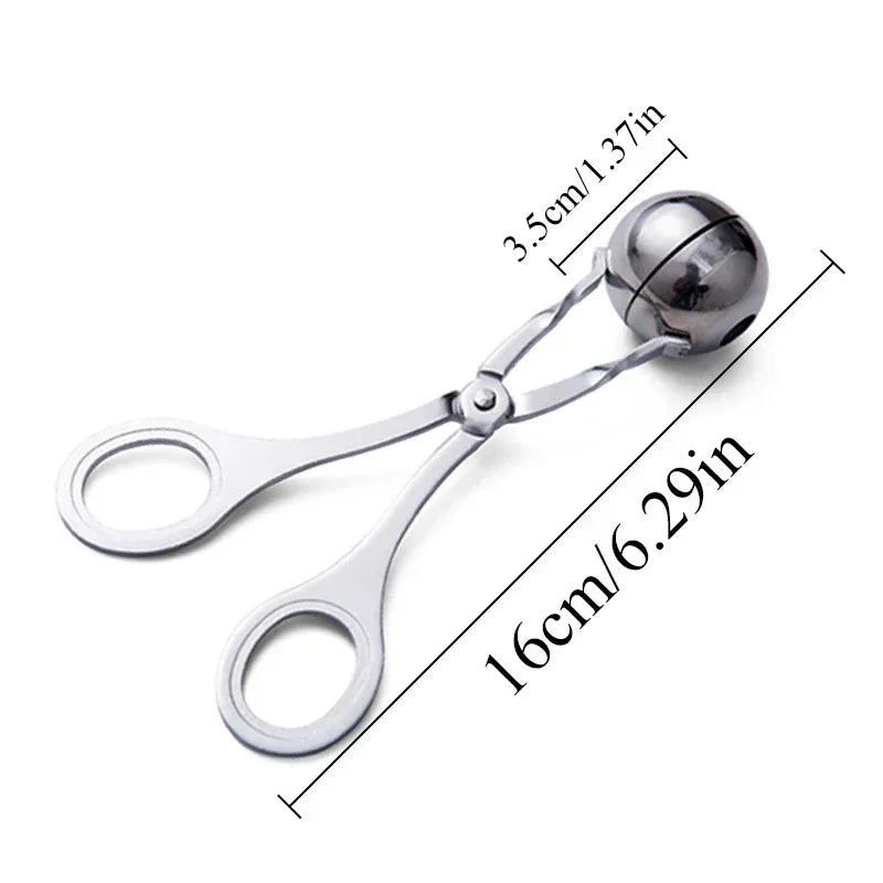 Meat Ball Maker Tool Stainless Steel Clip Round Rice Ball Shaper Spoon