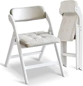 Padded Folding Chairs with Cushion 2 Pack, Portable Foldable