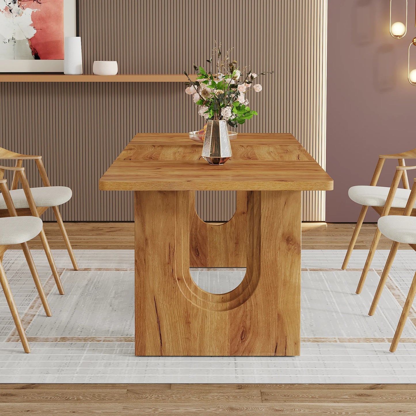 Modern Dining Table for 6 to 8 People, 71"