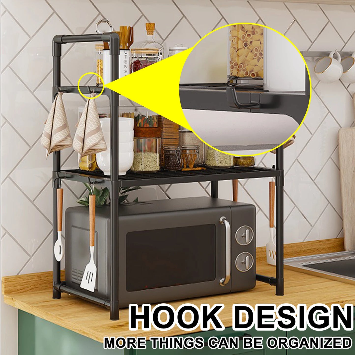 Microwave Shelf Kitchen Storage Rack Multi Layer