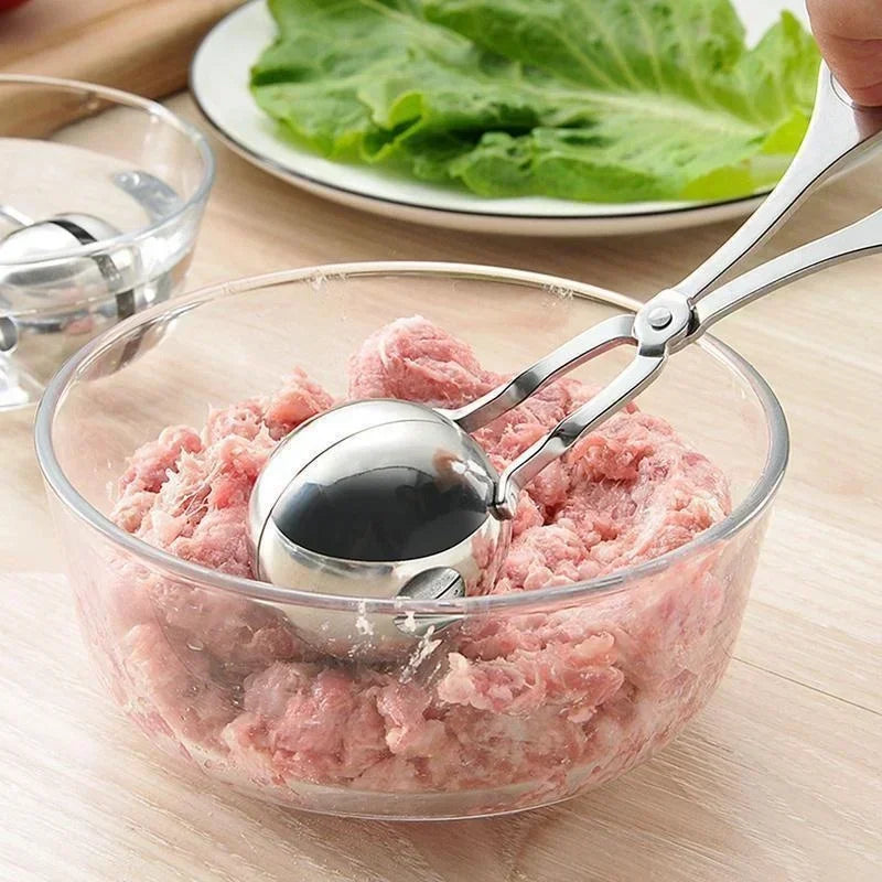 Meat Ball Maker Tool Stainless Steel Clip Round Rice Ball Shaper Spoon