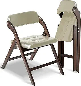 Padded Folding Chairs with Cushion 2 Pack, Portable Foldable