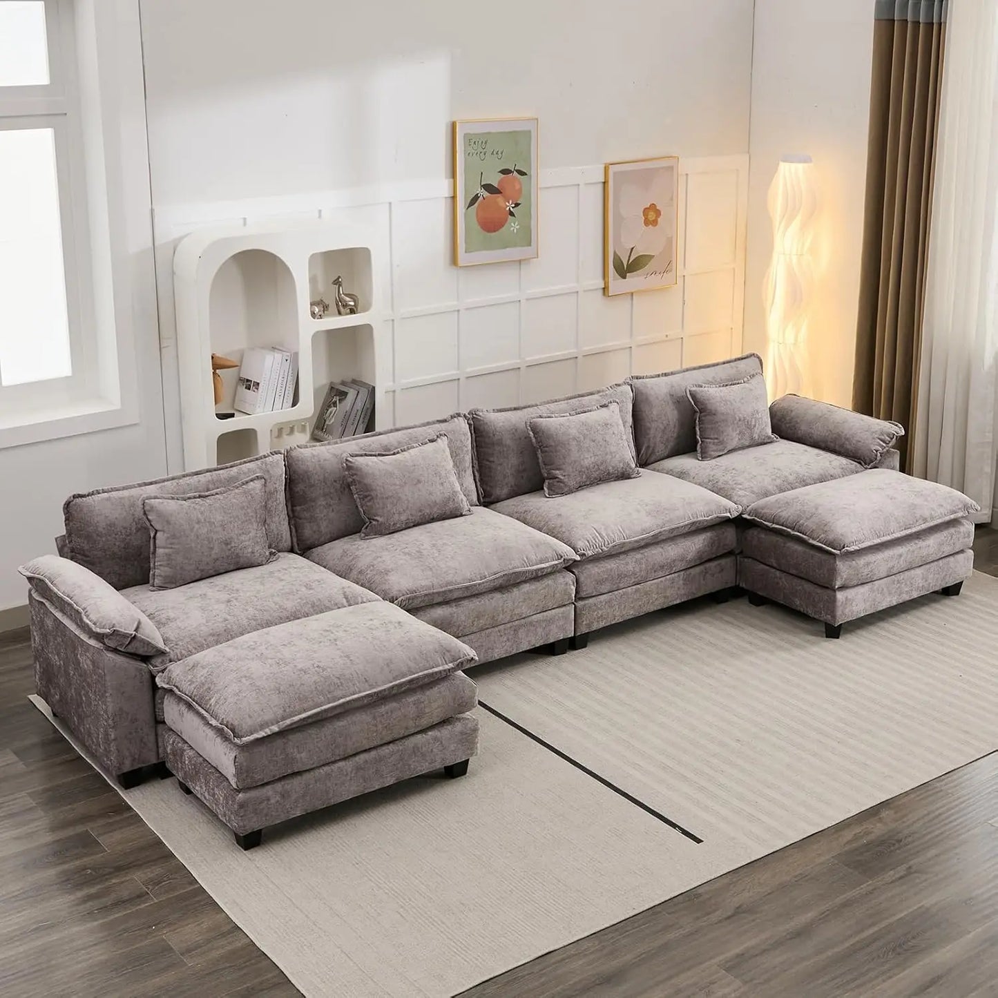 Modular Sectional Sofa, Comfy Cloud Couch Sectional Sofa