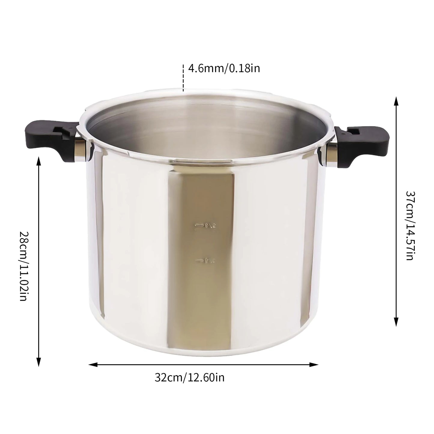 90Kpa 32cm Aluminum Alloy Explosion-Proof Pressure Cooker, 22L/23Q