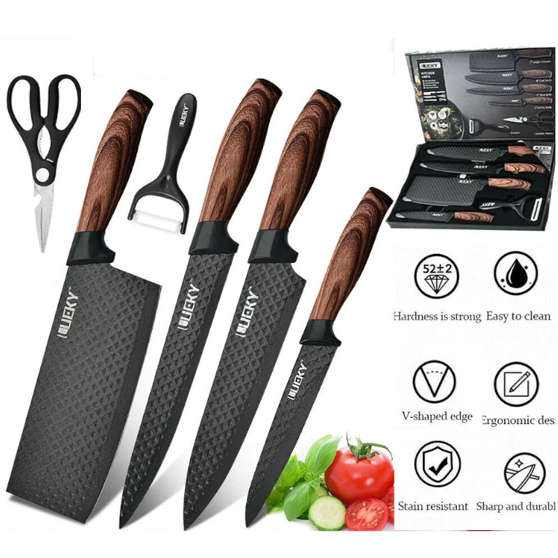 Stainless Steel Kitchen Knives Set Tools Forged