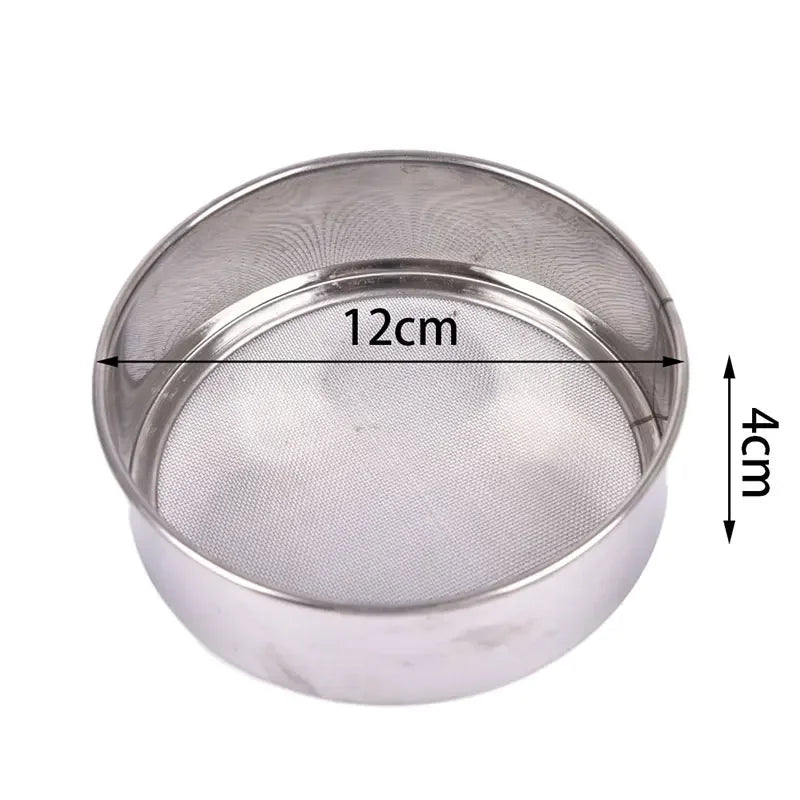 Kitchen Tools Fine Mesh Flour Sifter Professional Round Stainless Steel